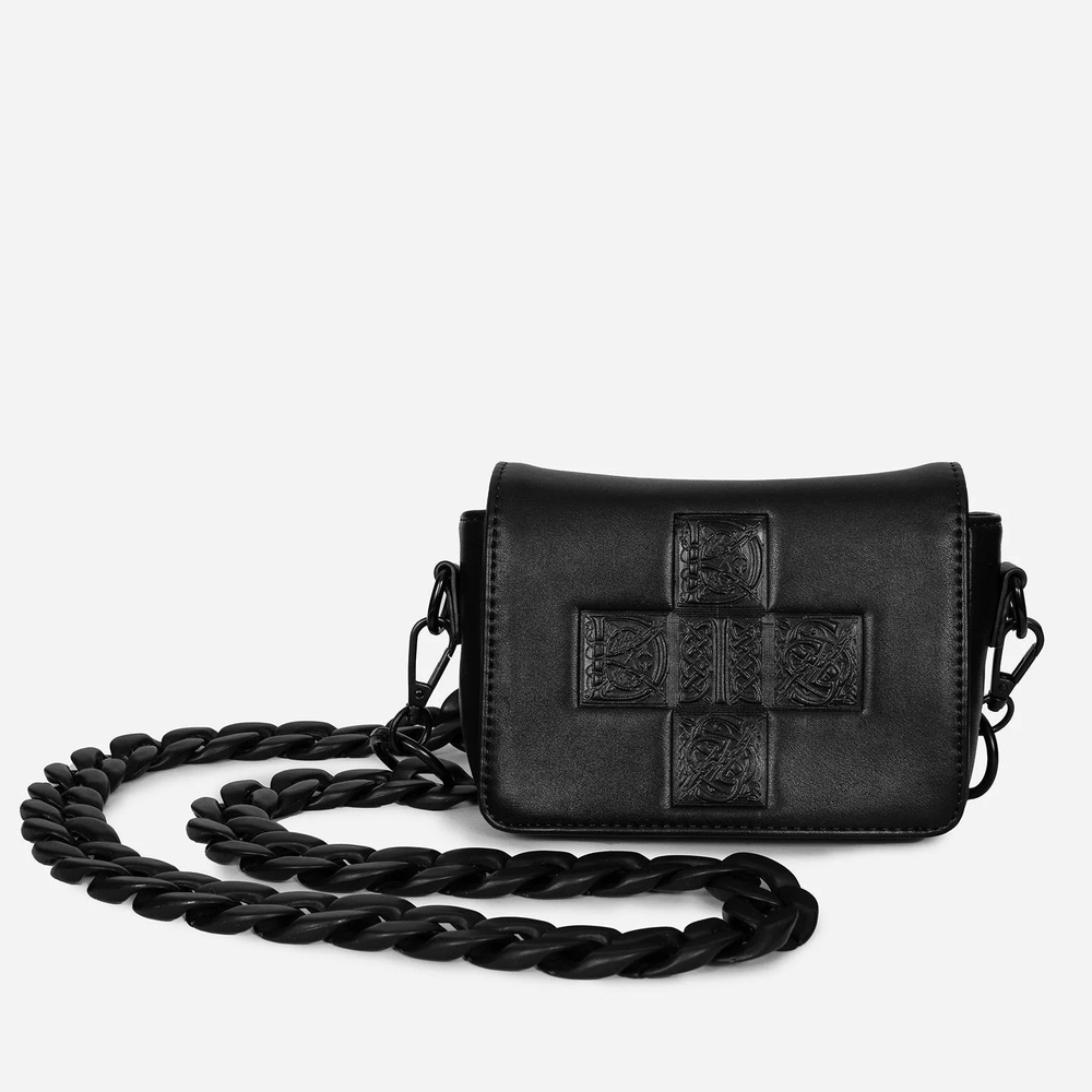 DISTURBIA ILLUMINATE CROSSBODY BAG Debossed Faux Leather